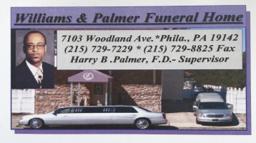 Williams & Palmer Funeral Home in Philadelphia Pennsylvania
