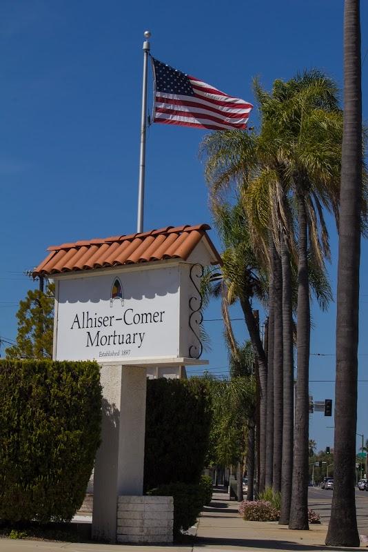 Alhiser-Comer Mortuary building in Escondido, California