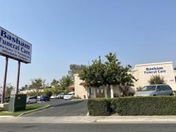 Basham Funeral Care building in Bakersfield, California