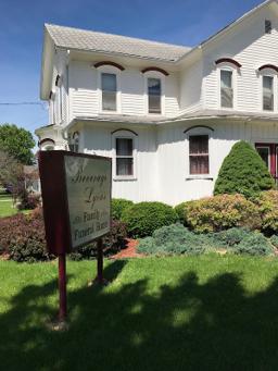 Beverage-Lyons Family Funeral Home building in Ashton, Illinois