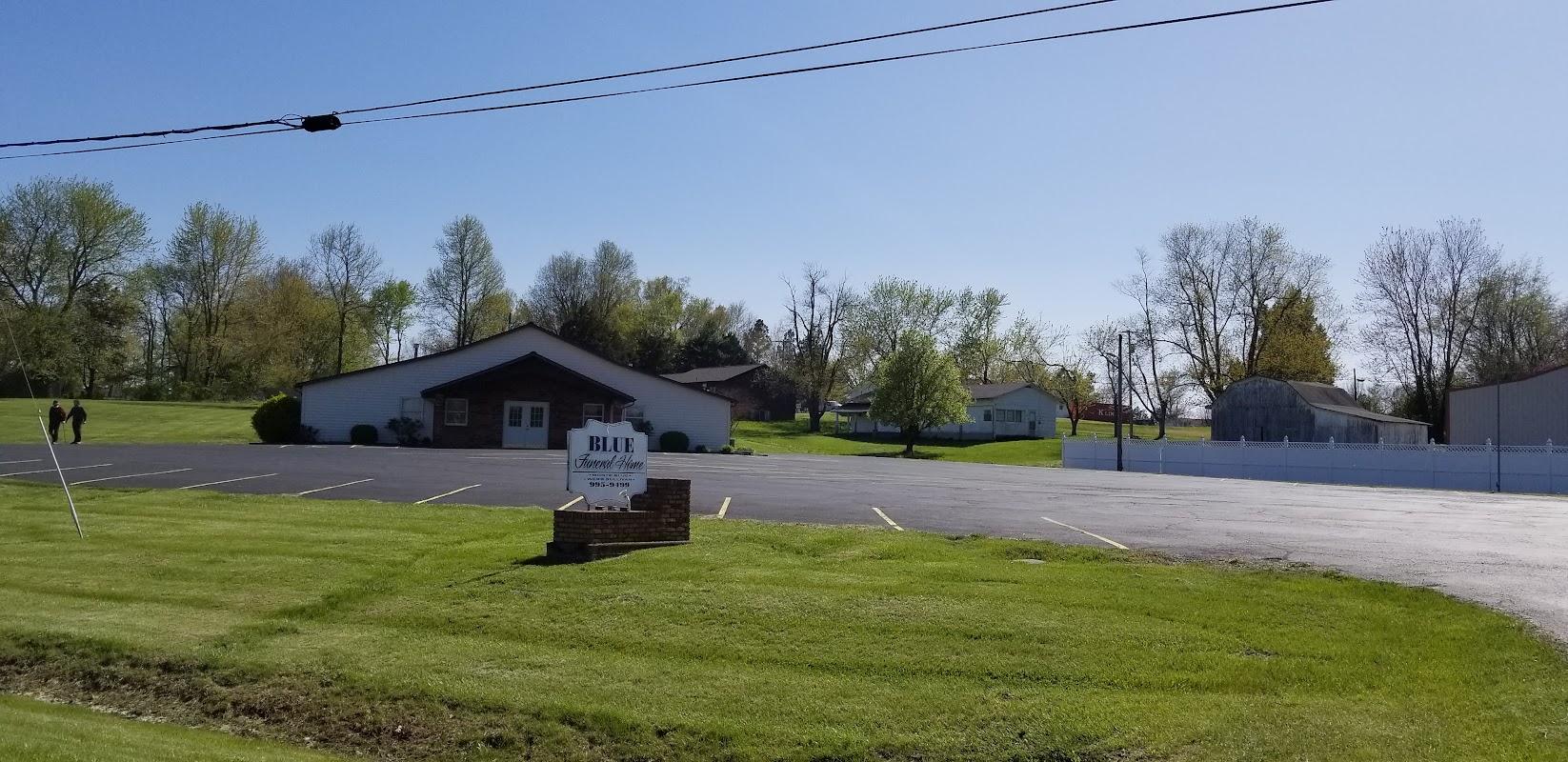 Blue Funeral Home building in Goreville, Illinois