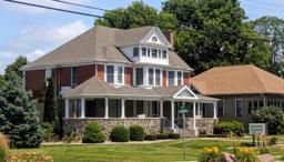 Burgess Funeral Home building in Utica, Illinois