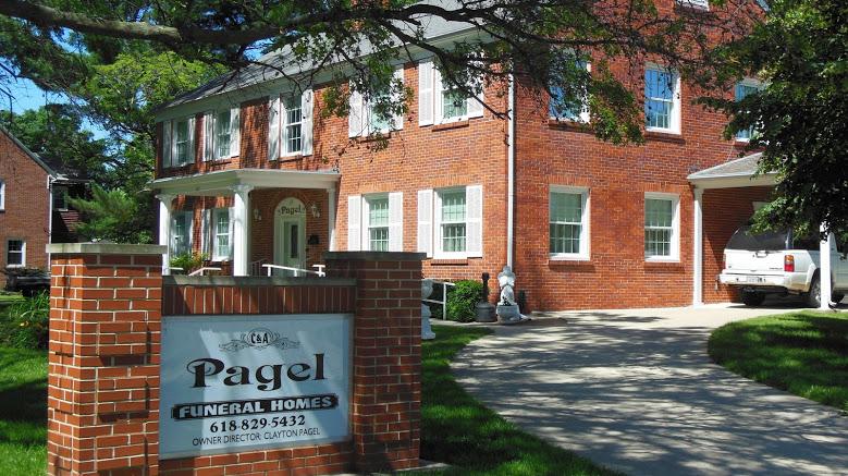 C&A Pagel Funeral Home building in Saint Elmo, Illinois