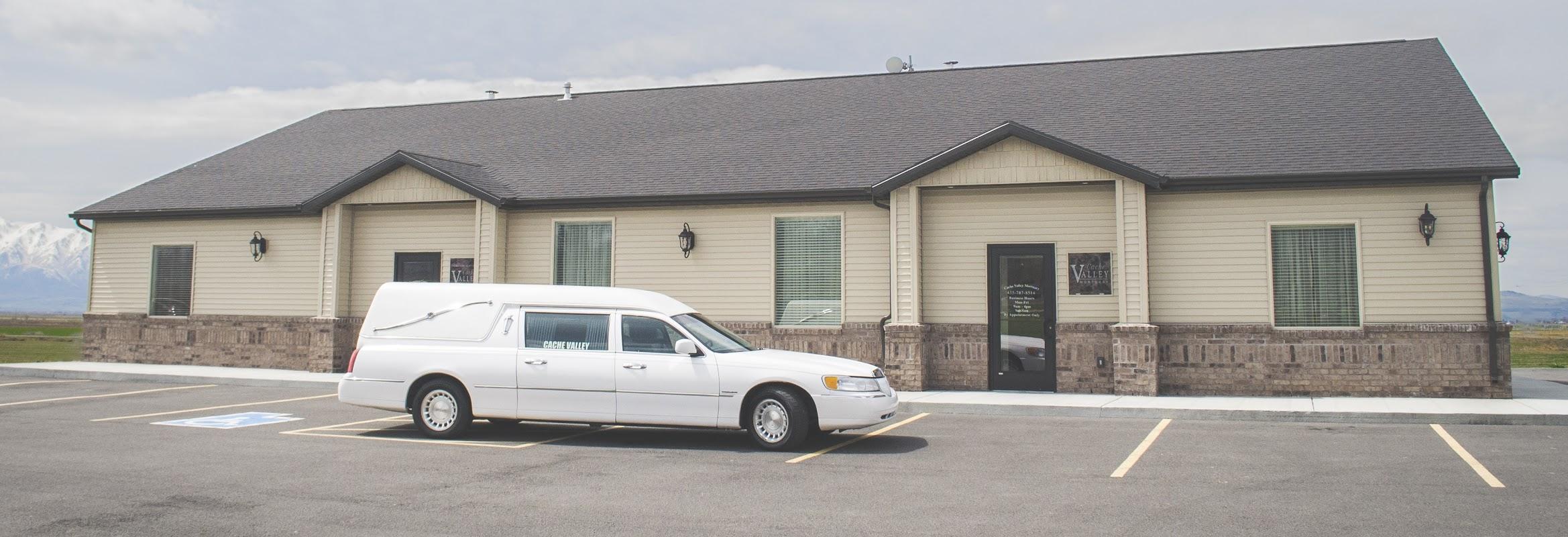 Cache Valley Mortuary building in Hyde Park, Utah