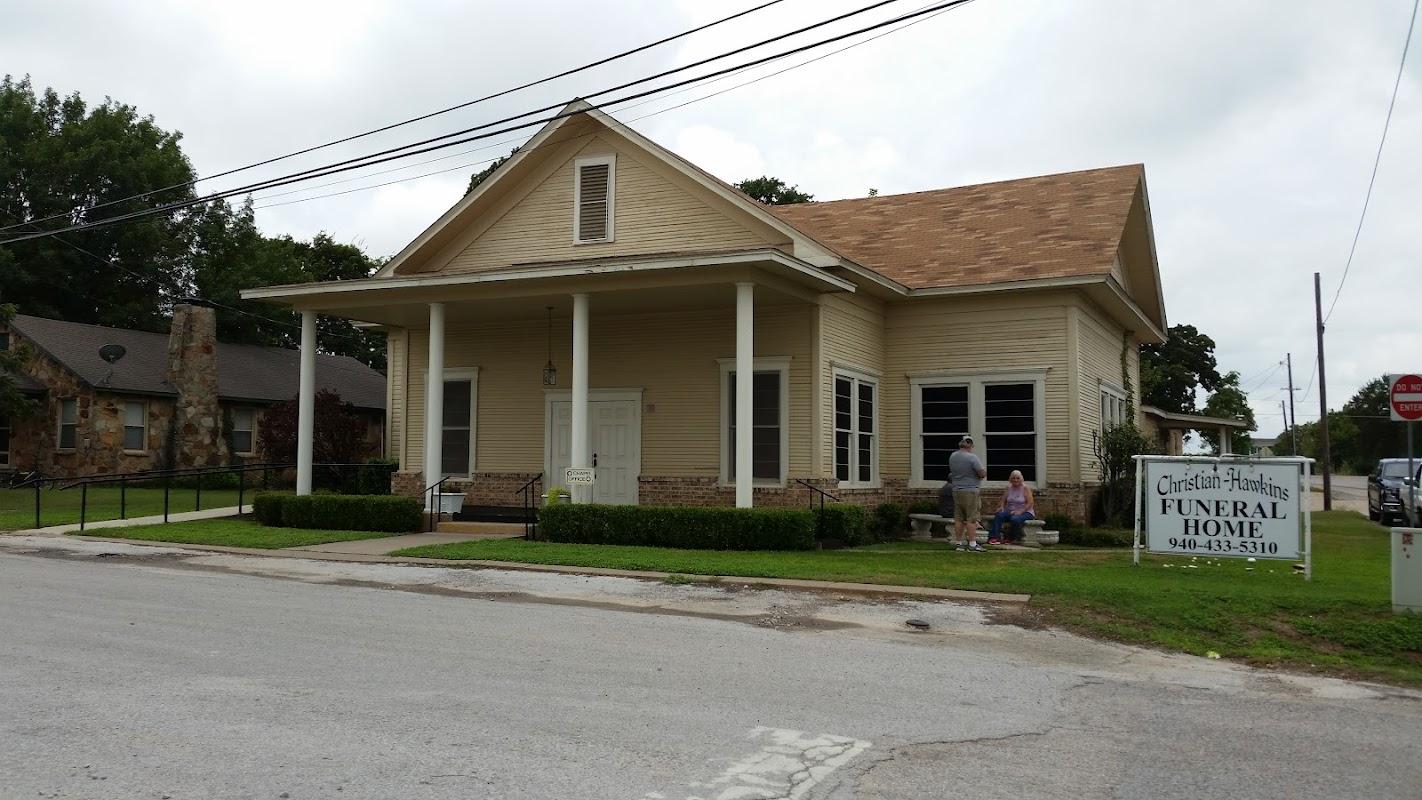 Christian-Hawkins Funeral Home building in Boyd, Texas