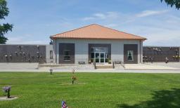 Crain Funeral Home Egyptian Chapel building in Energy, Illinois