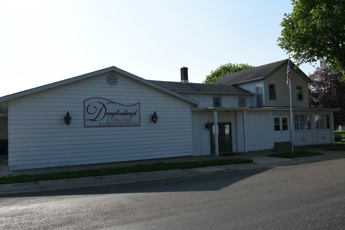 Daughenbaugh Funeral Home building in Dakota, Illinois