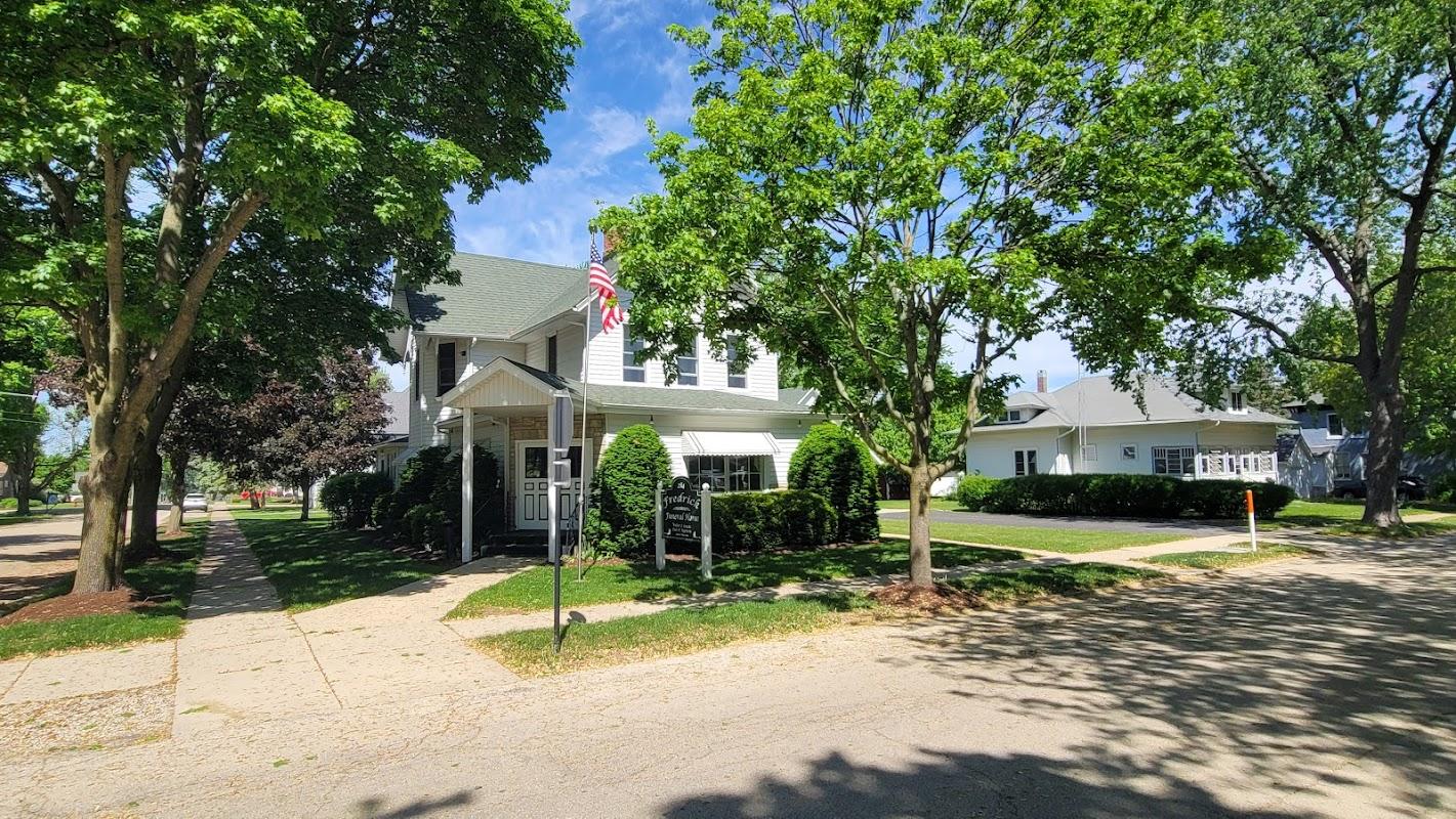 Fredrick Funeral Home building in Hampshire, Illinois