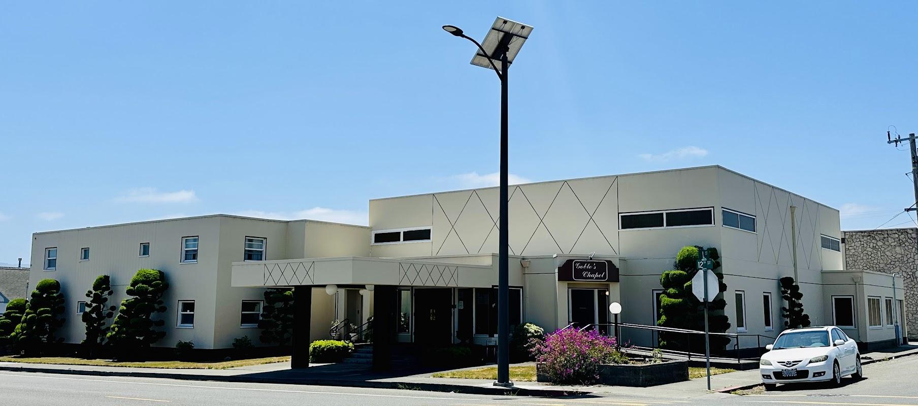 Goble's Fortuna Mortuary building in Fortuna, California