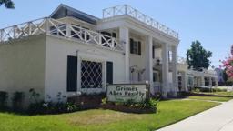 Grimes-Akes Family Funeral Home building in Corona, California