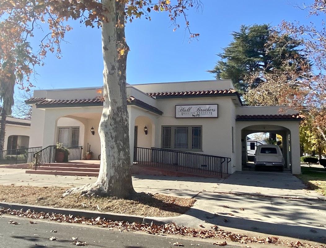 Hall Brothers Funeral Home building in Corning, California