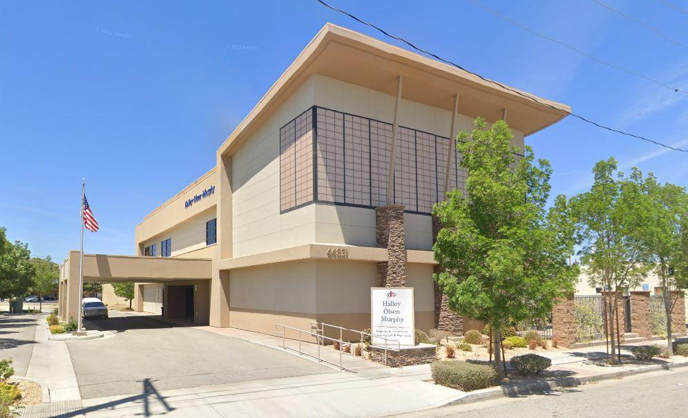 Halley-Olsen-Murphy Memorial Chapel building in Lancaster, California