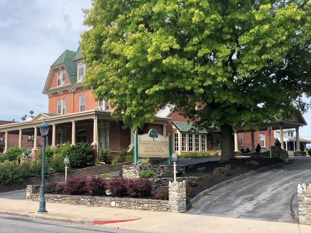 Harman Funeral Home building in Hagerstown, Maryland