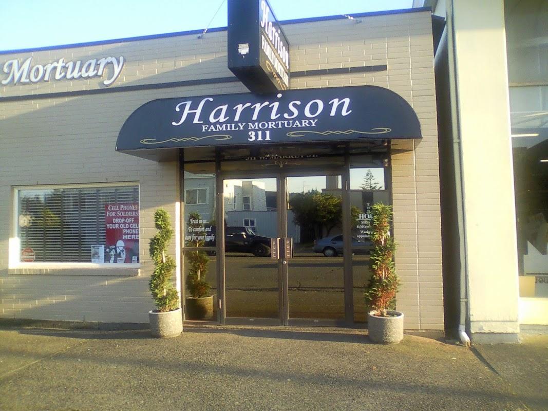 Harrison Family Mortuary building in Aberdeen, Washington