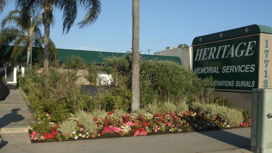 Heritage Memorial Services building in Huntington Beach, California