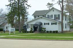 Jacobson Funeral Home building in Shabbona, Illinois