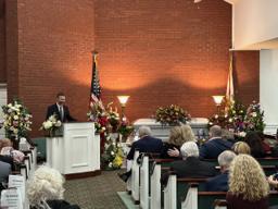 Jerry Evans Funeral Home building in Defuniak Springs, Florida
