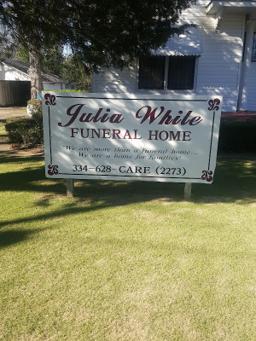 Julia L. White Funeral Home building in Uniontown, Alabama