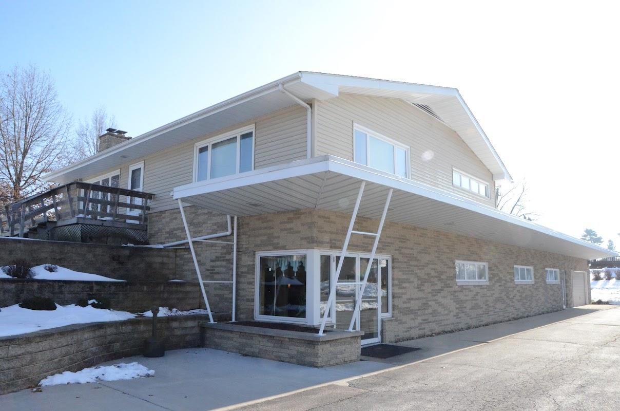 Kirk, Huggins & Esterdahl Funeral Home building in Orion, Illinois