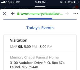 Memory Chapel Funeral Home in Laurel Mississippi