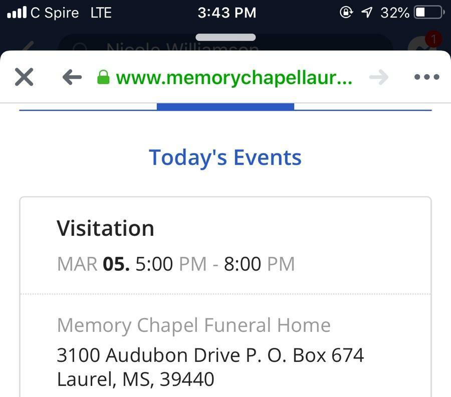 Memory Chapel Funeral Home in Laurel Mississippi
