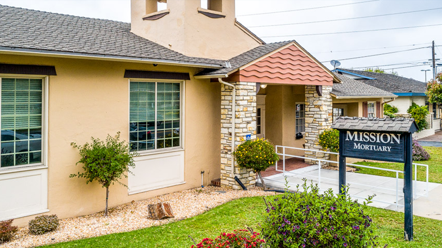 Mission Mortuary building in Monterey, California
