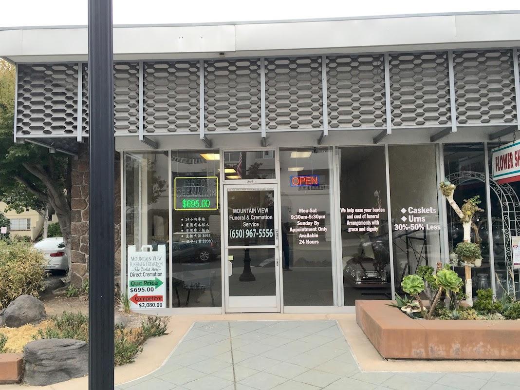 Mountain View Funeral & Cremation Services building in Mountain View, California