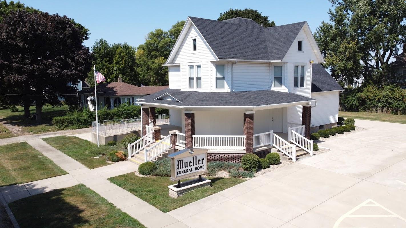 Mueller Funeral Homes building in Lostant, Illinois