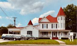 Norris-New Funeral Home building in Burkesville, Kentucky
