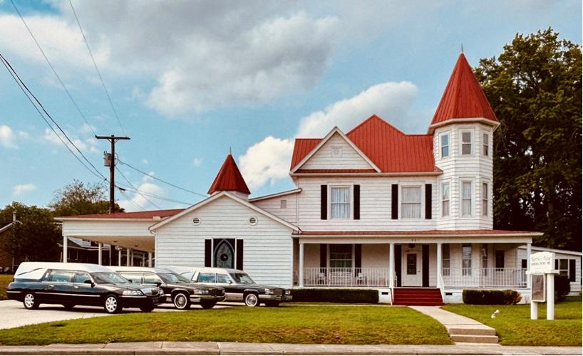 Norris-New Funeral Home building in Burkesville, Kentucky