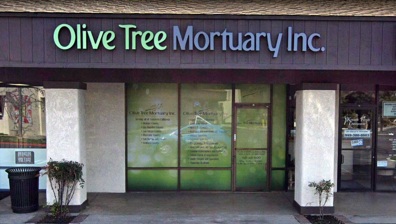 Olive Tree Mortuary building in Lake Forest, California