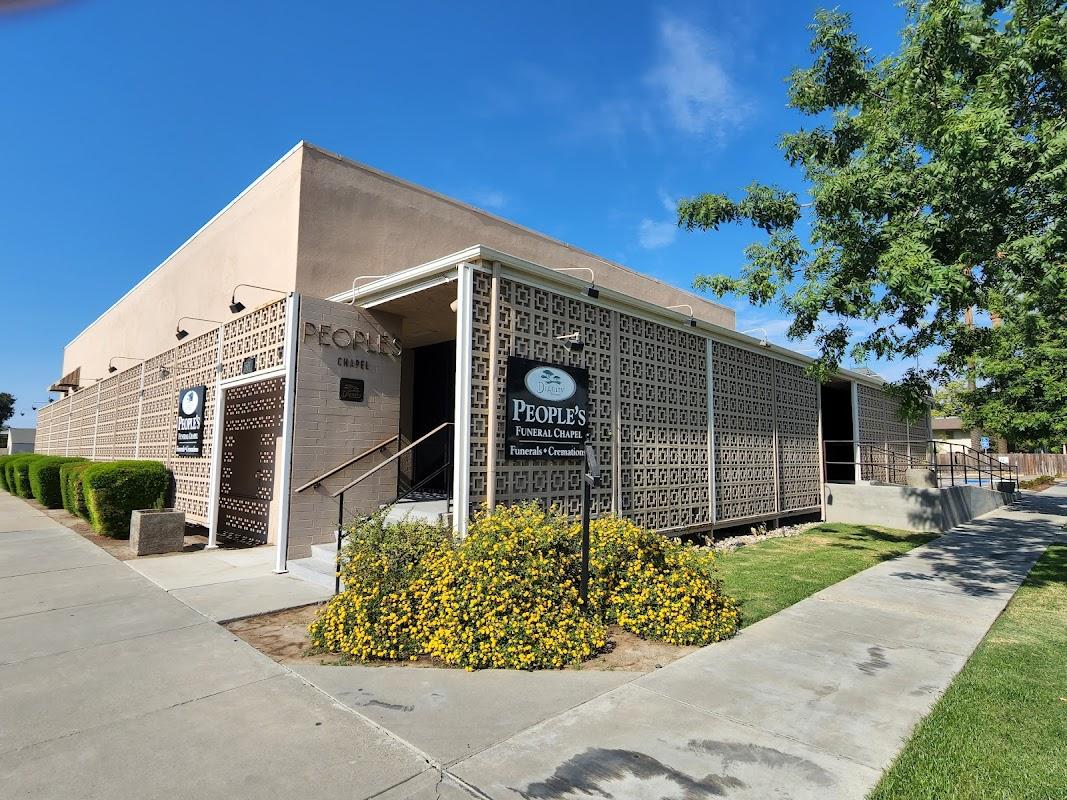 People's Funeral Chapel building in Hanford, California