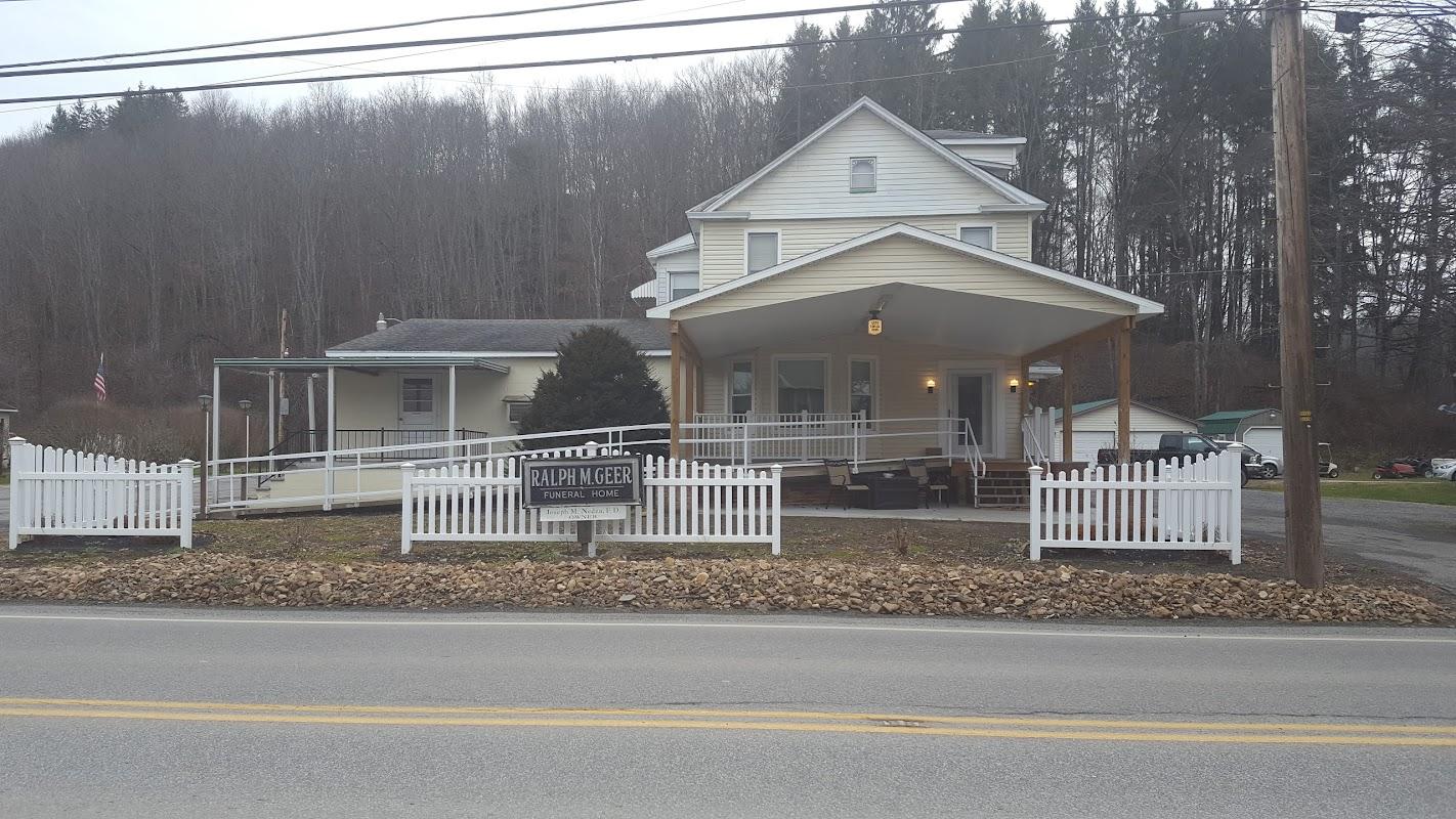 Ralph M. Geer Funeral Home building in Penfield, Pennsylvania