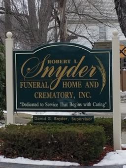 Robert L. Snyder Funeral Home building in Fredonia, Pennsylvania