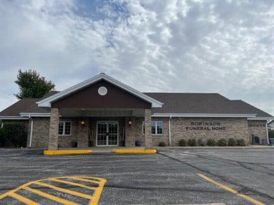 Schuchert Funeral Home building in Spirit Lake, Iowa