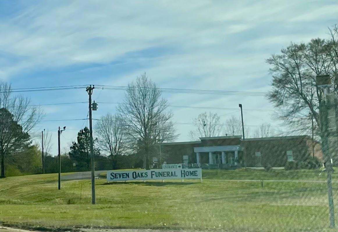 Seven Oaks Funeral Home building in Water Valley, Mississippi