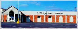 Sims Funeral Services building in Harrodsburg, Kentucky