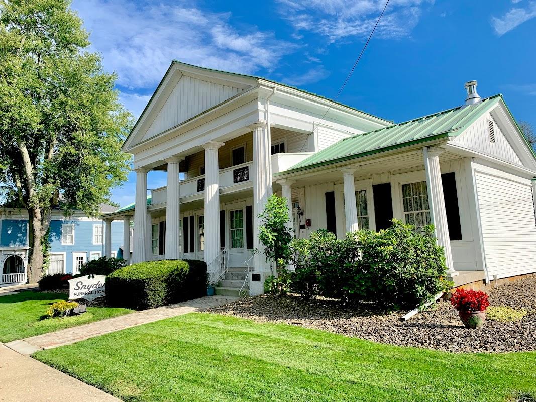 Snyder Funeral Home building in Fredericktown, Ohio