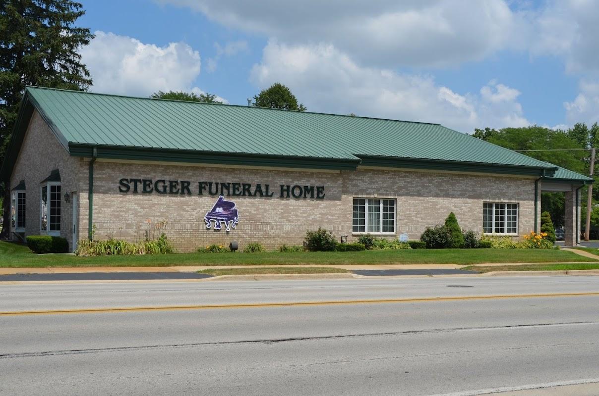 Steger Funeral Home building in Steger, Illinois
