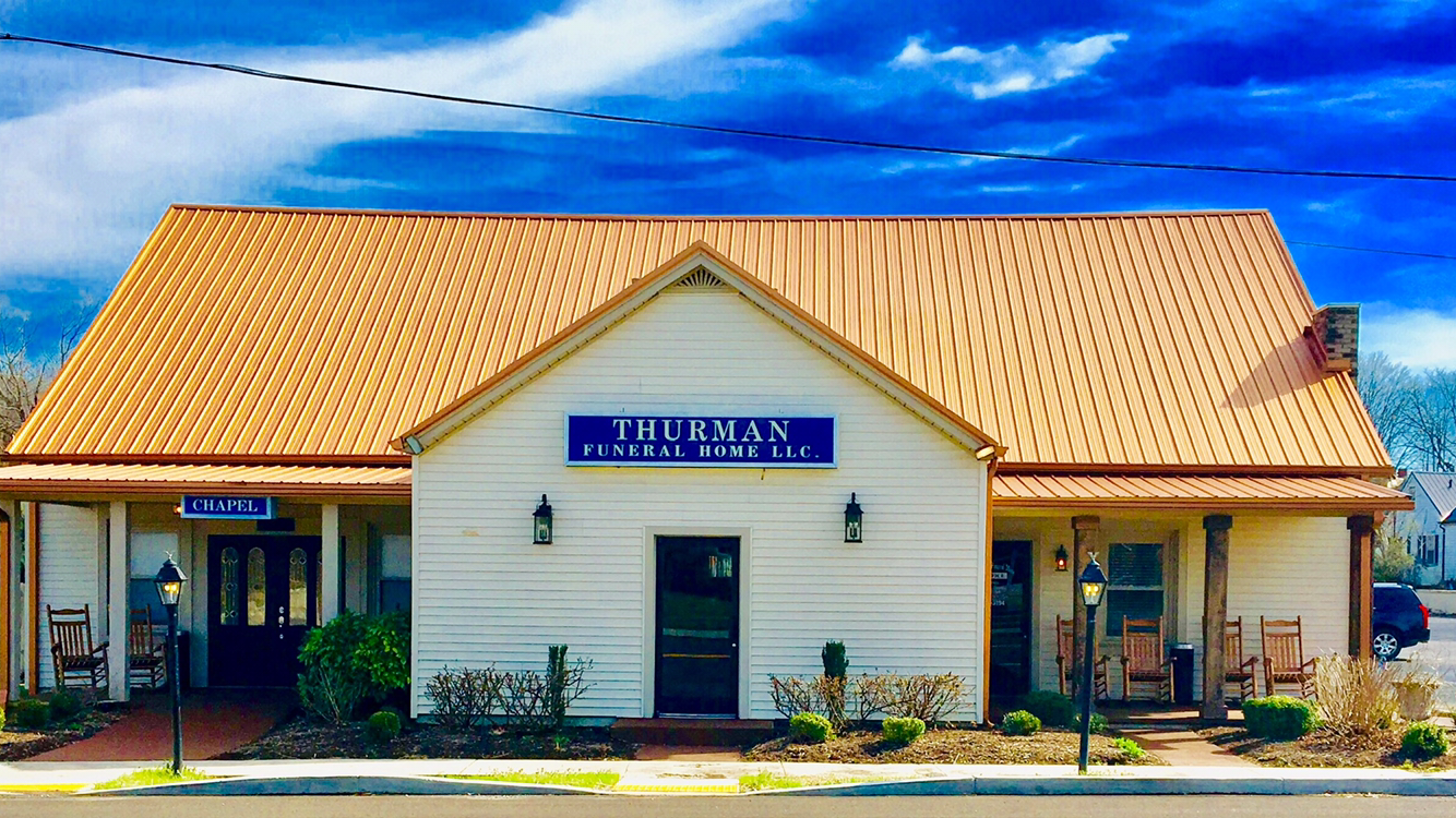 Thurman Funeral Home Partners building in Sparta, Tennessee