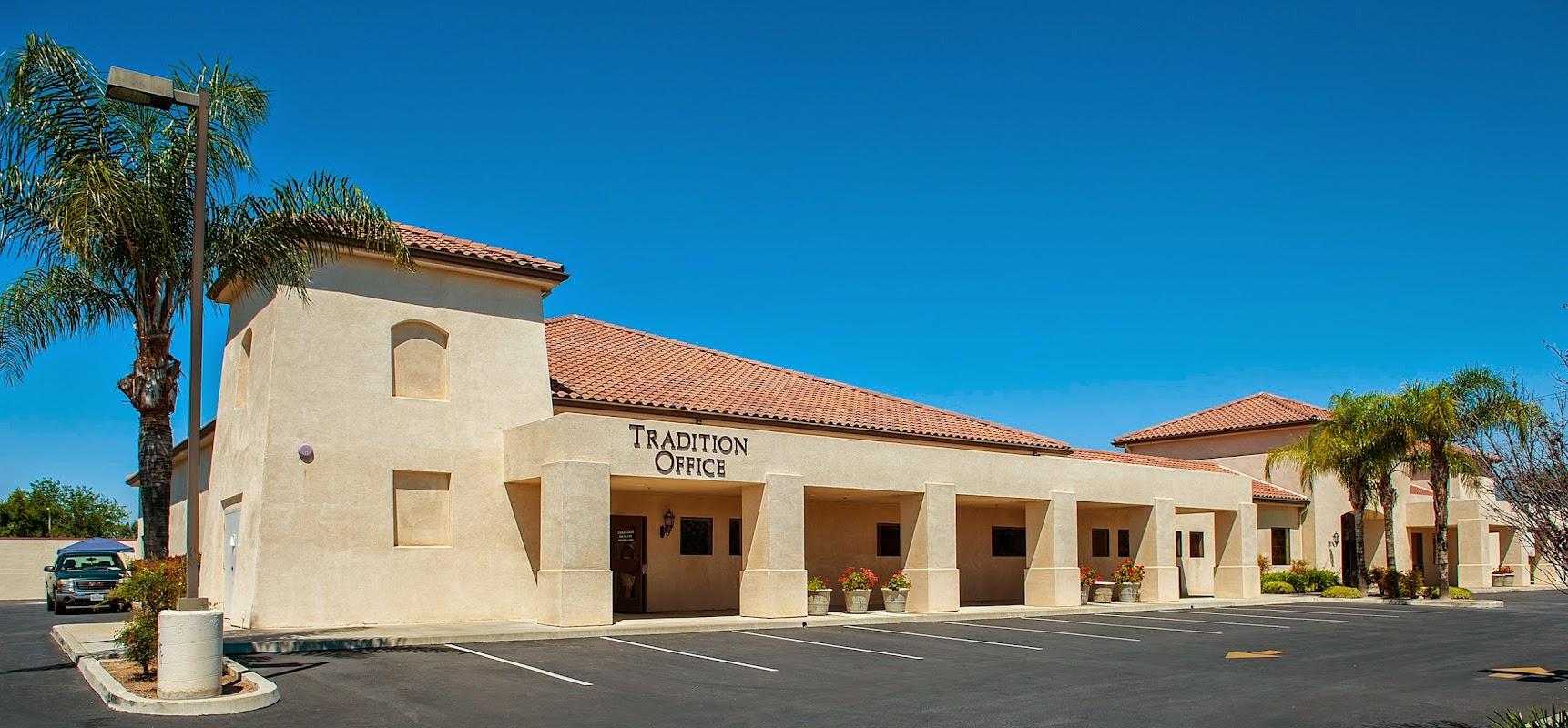 Tradition Cremation Center building in San Bernardino, California