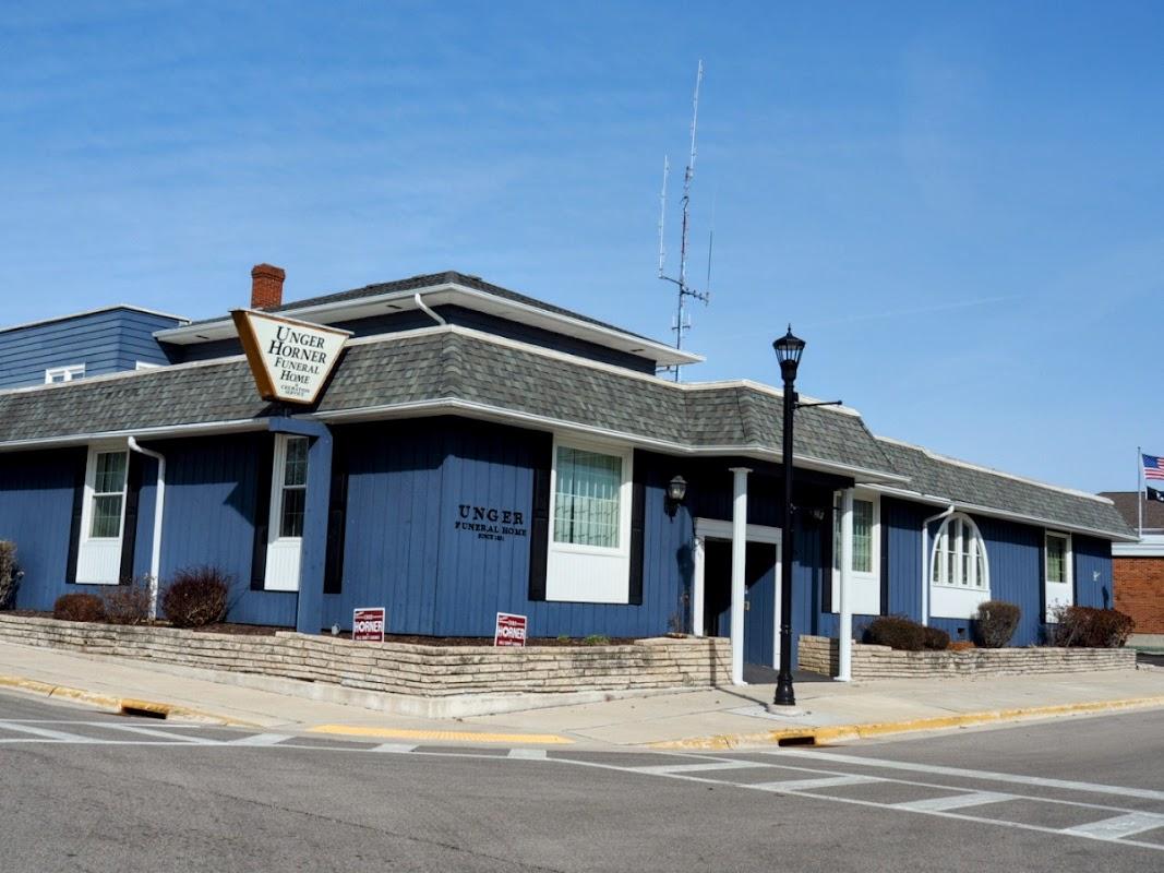 Unger-Horner Funeral Home & Cremation Service building in Rochelle, Illinois