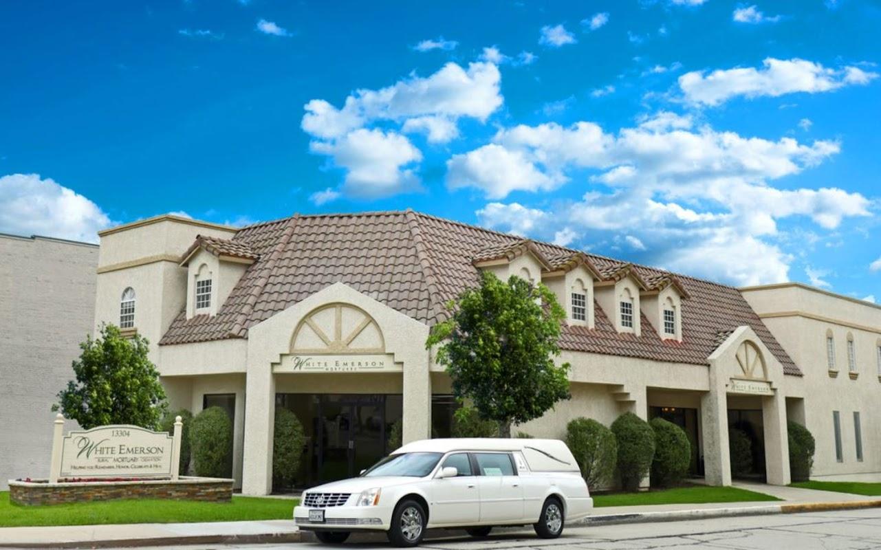 White Emerson Mortuary building in Whittier, California