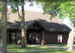 Wing-Bain Funeral Home building in Clara City, Minnesota