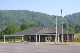 Yancey Funeral Service building in Burnsville, North Carolina